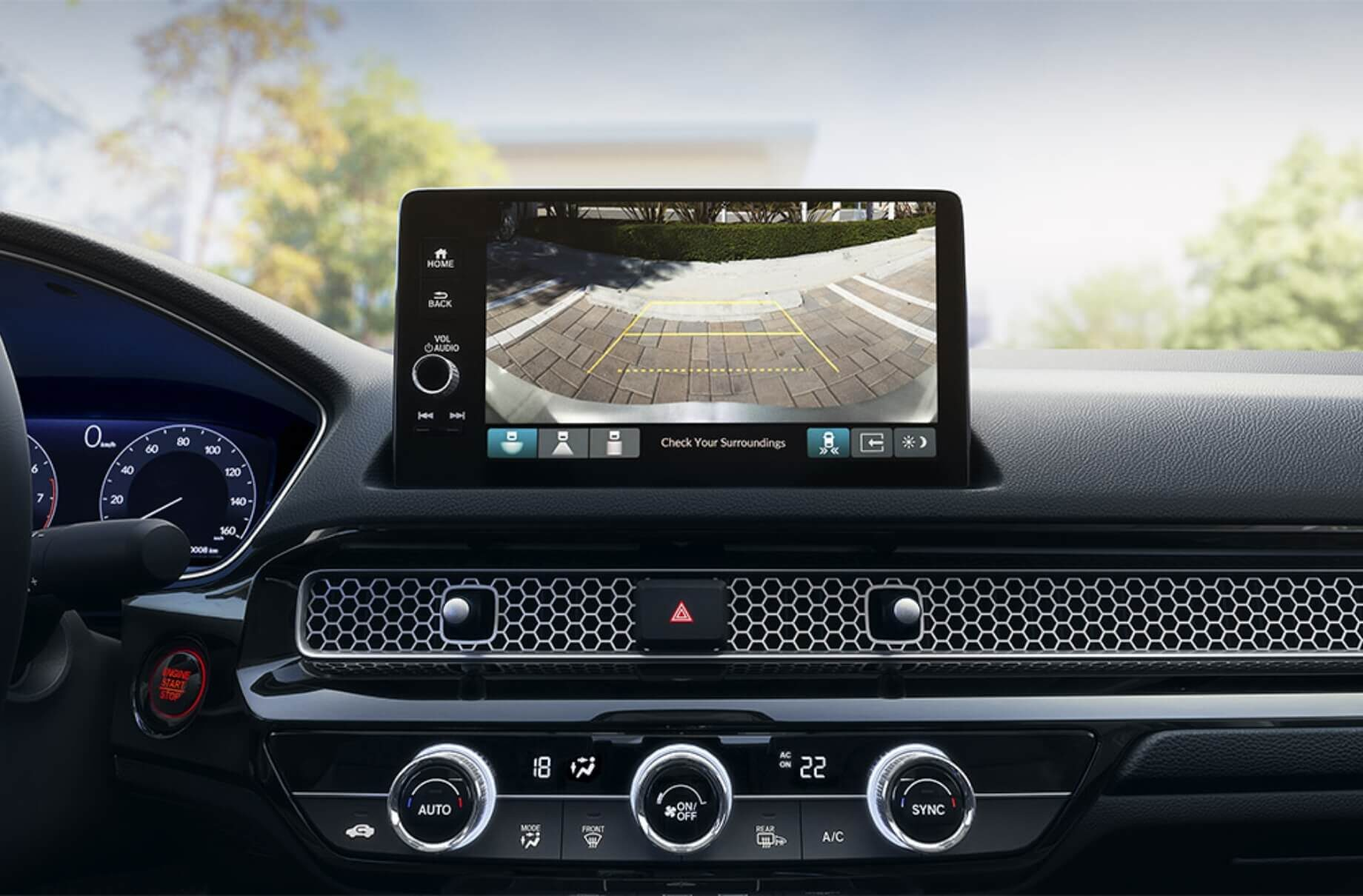 Câmera de marcha a ré multivisão